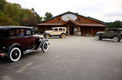 Shown:  Classic car show in the parking lot of Conneaut Cellars Winery.